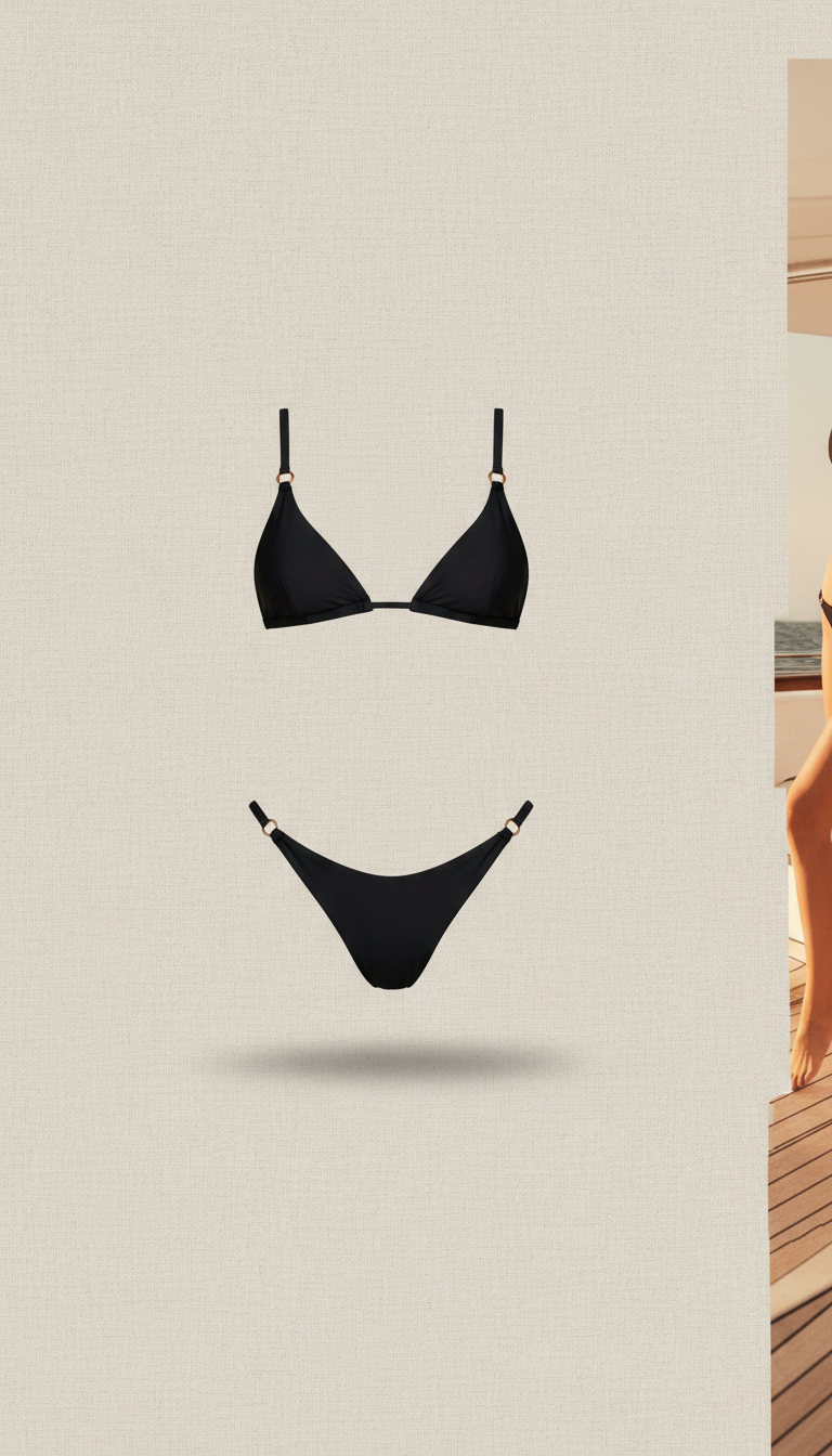 Jet Black bikini set